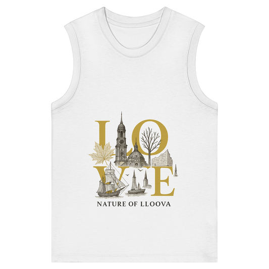 Hafen „Michel“ Damen Bio-Tanktop mit LOVE-Print

Hamburg-Motiv mit Michel & Elbphilharmonie auf Tanktop

Goldene Akzente & Glow-Effekt auf nachhaltigem Top

Ärmelloses Bio-Top mit urbanem Design

LOVE Statement-Tanktop von LLOOVA für Hamburg-Liebhaberinnen

Nature of LLOOVA Detailansicht

