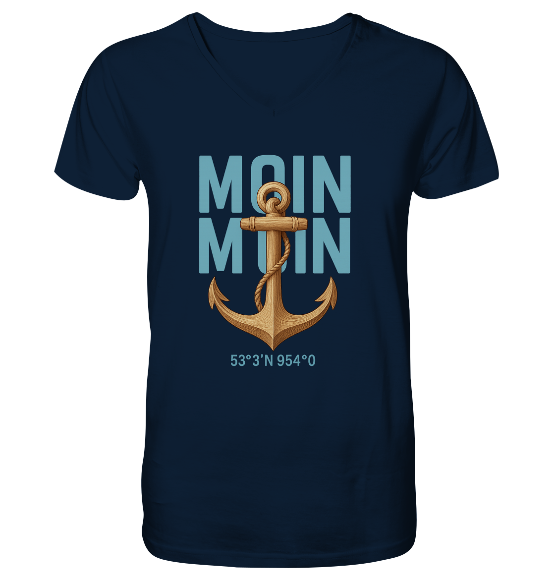 Rückenwind - Mens Organic V-Neck Shirt